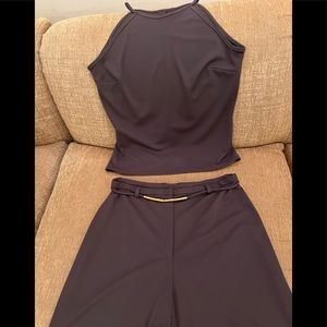 Woman’s Laundry Shelly Segal  brown pant set